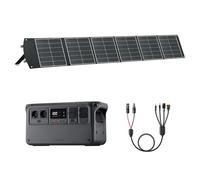 （Préparer soi-même l'adaptateur MPPT）DJI Power 1000 Station portable 1024Wh avec 1 panneau solaire pliable de 200 W, pour camping/camping-car, charge rapide de 70 min, puissance continue de 2200 W.
