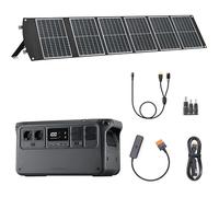 （Préparer soi-même l'adaptateur MPPT）DJI Power 1000 Station portable 1024Wh, avec 1x solaire pliable 200W, adaptateurs DC5521 femelle/Anderson/XT60, 1 DC 3-en-1, câble allume-cigare (12/24V).