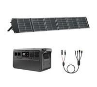 (Préparer soi-même l'adaptateur MPPT)DJI Power 1000 V2 Station d'alimentation portable 1024 Wh, 2600 W avec 1 panneau solaire pliable de 200 W, générateur électrique pour camping, maison, camping-car