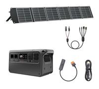 （Préparer soi-même l'adaptateur MPPT）DJI Power 1000 V2 Station portable 1024Wh, avec 1x panneau solaire pliable 200W, adaptateurs DC5521 femelle/Anderson/XT60, adaptateur DC 3-en-1, 1 x SDC12/24V.