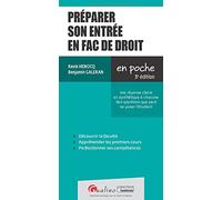 Préparer son entrée en Fac de Droit: 37 fiches pour les néo-bacheliers pour préparer leur entrée en faculté de droit. Pour accompagner l'étudiant(e) ... en général, et du Droit en particulier