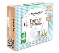 Préparez facilement 135 yaourts maison avec repiquage - LAGRANGE Ferments yaourts natures brassés bio, 3 sachets pour 27 yaourts, spécial yaourtière, made in France - Lot de 2
