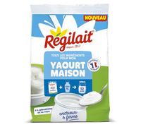 Préparez facilement vos yaourts maison avec REGILAIT Yaourt Maison Onctueux & Ferme - Préparation lait en poudre et ferments, jusqu'à 12 pots, 175g - Lot de 4