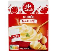 Préparez vos repas rapidement avec les flocons de purée nature CARREFOUR CLASSIC', lot pratique de 3x65g pour une cuisson maline au quotidien - Lot de 4