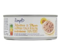 Préparez vos repas rapidement avec les Miettes de Thon à l'Huile de Tournesol SIMPL, Format Pratique de 104g - Lot de 6