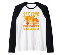 Préparez Votre Pantalon Gras pour Un dîner Amusant de Thanksgiving Turquie Manche Raglan