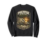 Prepper La Survie Survivaliste Shelter Fire Water Signal Sweatshirt