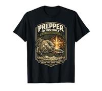 Prepper La Survie Survivaliste Shelter Fire Water Signal T-Shirt