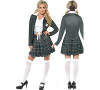 Preppie Écolière Déguisement Femmes École Fille Costume Déguisement Tailles 8-18