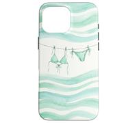 Preppy Bikini été Bord de mer Cowgirl Pastel Azur Mode Chic Coque pour iPhone 16 Pro Max