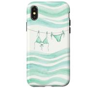 Preppy Bikini été Bord de mer Cowgirl Pastel Azur Mode Chic Coque pour iPhone X/XS