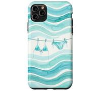 Preppy Bikini Été Côtier Vagues Aquarelle Plage Vibes Style Coque pour iPhone 11 Pro Max