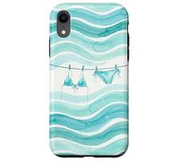 Preppy Bikini Été Côtier Vagues Aquarelle Plage Vibes Style Coque pour iPhone XR