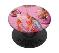 Preppy Boule Disco en Forme de crevettes pour Martini PopSockets PopGrip Adhésif