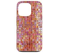 Preppy Carreaux de mosaïque en Verre de la Sicile Italienne Rose/Orange Coque pour iPhone 13 Pro