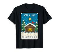 Preppy Carte de Tarot de Noël Motif étoile de Bethléem Jésus T-Shirt