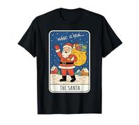 Preppy Carte de Tarot de Noël Père Noël Magique pour Filles et Femmes T-Shirt