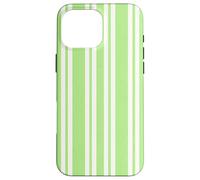 Preppy Coastal Bright Stripes, Sable Blanc, Couleurs Citron Vert Coque pour iPhone 16 Pro Max