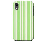Preppy Coastal Bright Stripes, Sable Blanc, Couleurs Citron Vert Coque pour iPhone XR