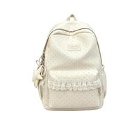 Preppy Lace Backpack 43cm Star Print Large Capacity Waterproof Bag