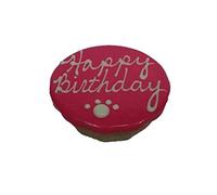 Preppy Puppy, Gâteau d'anniversaire Rose pour Chien sans blé, maïs et soja, Flocons d'avoine et Beurre d'arachide pour célébrer Une friandise