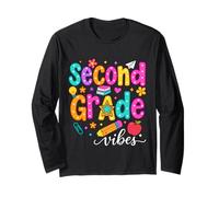 Preppy Second Grade Vibes Back to School, Filles et garçons de 2e année Manche Longue