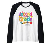 Preppy Second Grade Vibes Back to School, Filles et garçons de 2e année Manche Raglan