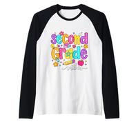 Preppy Second Grade Vibes Back to School, Filles et garçons de 2e année Manche Raglan