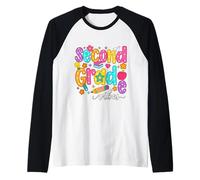 Preppy Second Grade Vibes Back to School, Filles et garçons de 2e année Manche Raglan