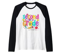 Preppy Second Grade Vibes Back to School, Filles et garçons de 2e année Manche Raglan