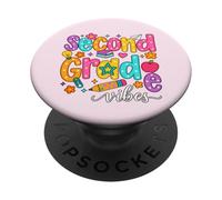 Preppy Second Grade Vibes Back to School, Filles et garçons de 2e année PopSockets PopGrip Adhésif
