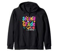 Preppy Second Grade Vibes Back to School, Filles et garçons de 2e année Sweat à Capuche