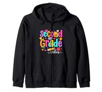 Preppy Second Grade Vibes Back to School, Filles et garçons de 2e année Sweat à Capuche