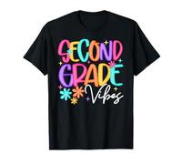 Preppy Second Grade Vibes Rack to School, Fille de 2e année T-Shirt
