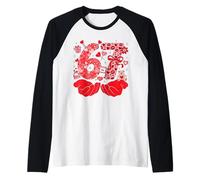 Preppy Six Seven Valentine 6 7 Meme Design Numéro Blague Drôle Manche Raglan