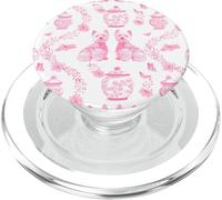 Preppy Toile West Highland Terrier Rose et Blanc Chien Westie PopSockets PopGrip pour MagSafe