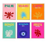 Preppy voyage mur, preppy Wall Art Print, Chambre décoration esthétique coloré abstrait poster, Chambre esthétique pour adolescent fille chambre poster 11x14 Zoll (27.9x35.6 cm) Ungerahmt