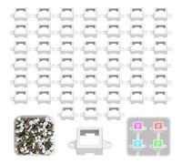 PRERUICHI - Lot de 45 clips de fixation blancs pour lampes d'extérieur Govee H705 non professionnelles Elite H805 - 90 vis adaptateurs inclus