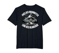 Près des marmottes Loin des Blaireau Citation Forêt Montagne T-Shirt, Homme Grandes Tailles, Noir, 5X Tall