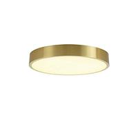 Près des plafonniers, LED encastré à intensité Variable 3000K/4500K/6000K, plafonnier Rond à Tambour encastré, Finition en Laiton brossé, lumière Jaune Chaude pour Couloir de Cuisine