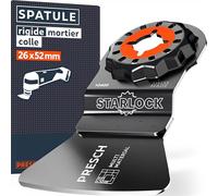 Presch Accessoires Outil Multifonction Grattoir 52mm - Spatule Starlock pour mortier et colle - Changement sans outil - Corps en acier au carbone robuste - Enlèvement rapide et précis
