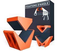 Presch Adaptateur d'angle 2 pcs - Convient aux serre-joint Presch avec force de serrage 75 kg - Mâchoires d'angle pour fixations à 90° - Performance durable grâce à un boîtier en fibre de verre