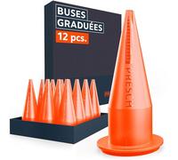 Presch Embout cartouche Silicone 12 pcs avec échelle intégrée - Pour toutes presses à sac 600 ml - Embouts ouverts - Débit élevé