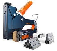 Presch Kit d'agrafeuse manuelle professionnelle - Agrafeuse murale avec un assortiment de 600 agrafes pour le bois, le tissu, les meubles et le rembourrage - pour agrafes type 53