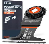 Presch Lame Scie Oscillante Bois et Métal 40x65mm - Lame Starlock pour changement sans outil - Dents BI pointues & design Curved-Tec pour résultats précis - Lame Outil Multifonction