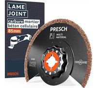 Presch Lame Scie Oscillante Carbure segment 85mm - Lame Starlock pour joints et béton - Coupe précise jusque dans les coins - Accessoire multifonction robuste sans outil