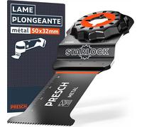 Presch Lame Scie Oscillante Métal 50x32mm - Lame Starlock pour un remplacement sans outil - Résultats précis grâce à un profil de dents optimisé et une forme de lame décalée - Accessoires multi-outils