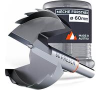 Presch Mèche Forstner Ø 60mm - Mèches à bois ultra tranchantes et durables - Pointe de centrage de haute précision pour des trous ronds parfaits.