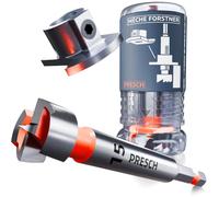 PRESCH Mèche Forstner 15mm - Mèche à bois avec butée de profondeur | Échelle gravée laser - Queue hexagonale 1/4" et pointe de centrage pour trous nets - Idéal pour charnières et tourillons