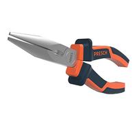 Presch Pince à bec demi rond 160mm de long - Petite pince professionnelle avec outil de découpe intégré à droite - Pince à becs 1/2 ronds - Pour le bricolage et les travaux manuels